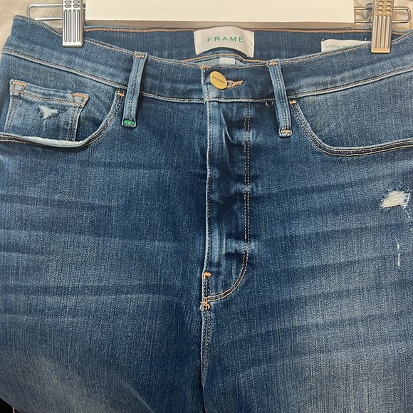 Frame Denim Women's Straight Leg Jeans - Blue - Picture 4 of 11